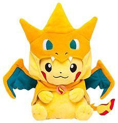 Pikachu Disguised Mega Charizard Y Plush
